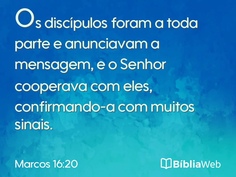 Marcos 16:20 em imagem para compartilhar
