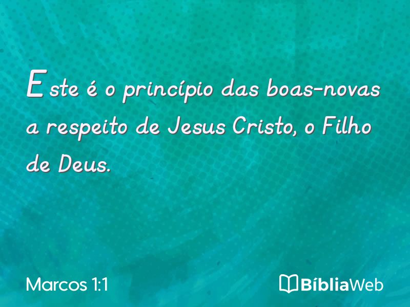 Marcos 1:1 em imagem para compartilhar
