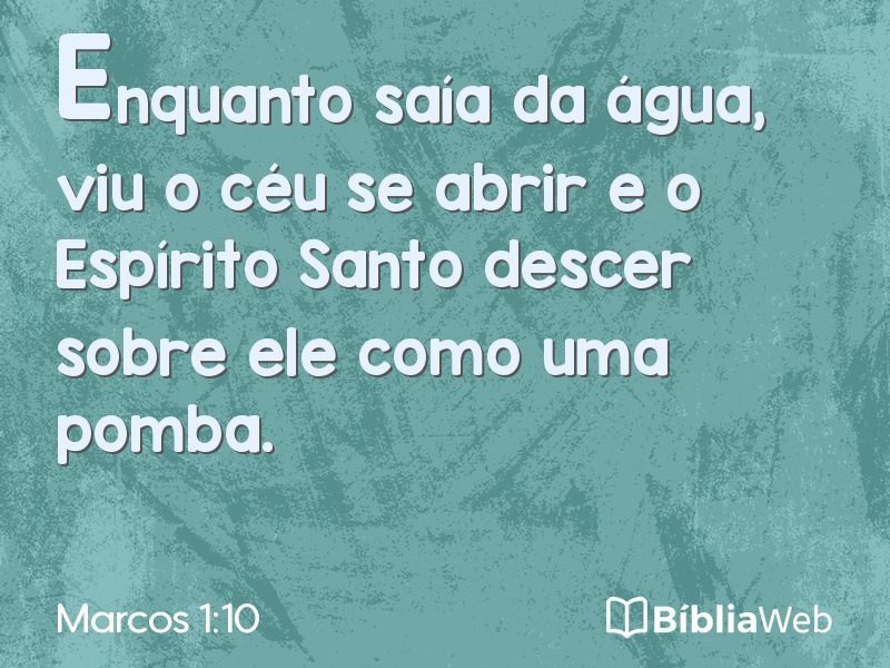 Marcos 1:10 em imagem para compartilhar