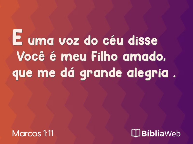 Marcos 1:11 em imagem para compartilhar