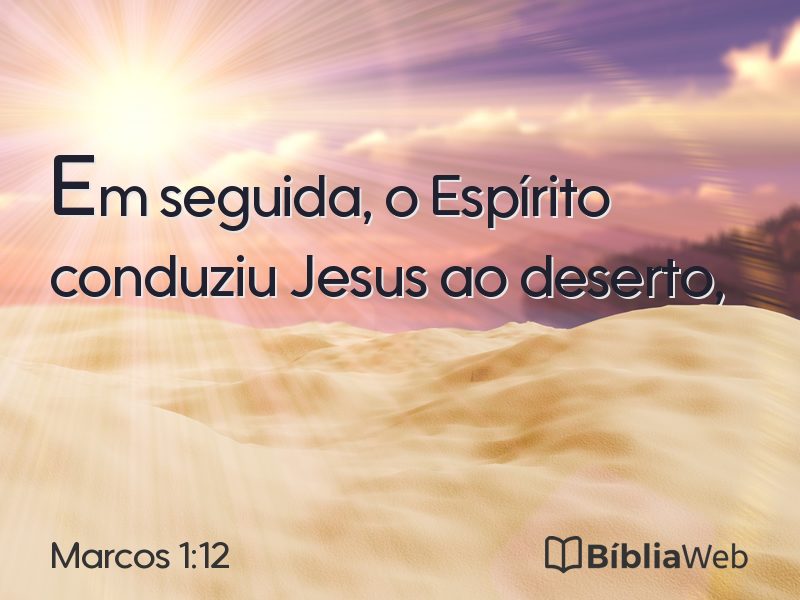 Marcos 1:12 em imagem para compartilhar