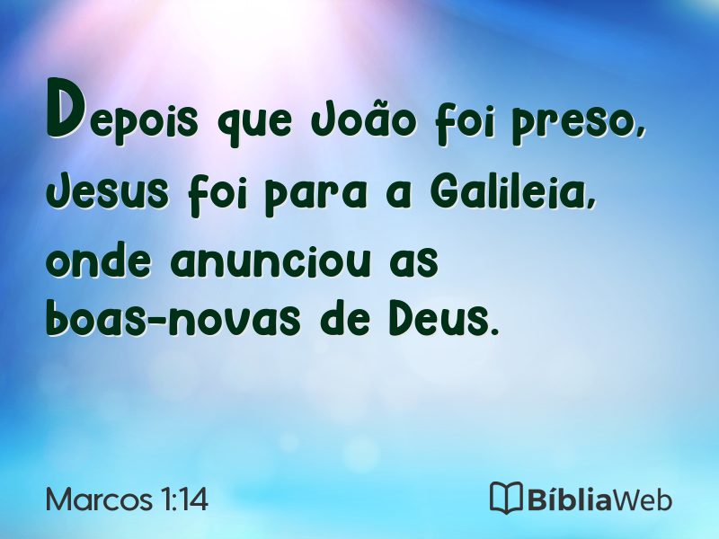 Marcos 1:14 em imagem para compartilhar