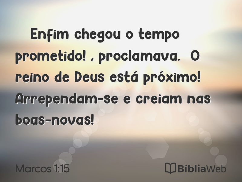 Marcos 1:15 em imagem para compartilhar