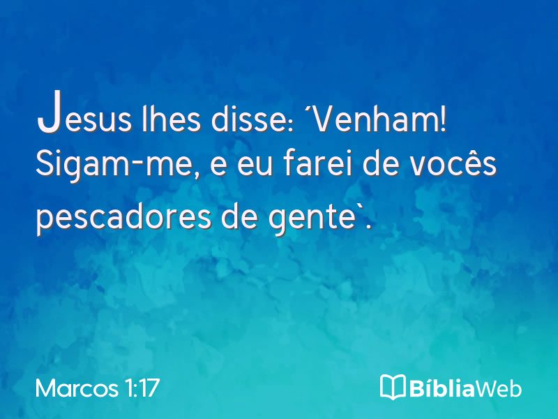Marcos 1:17 em imagem para compartilhar