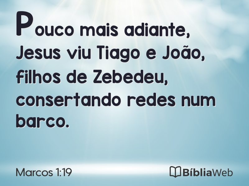 Marcos 1:19 em imagem para compartilhar