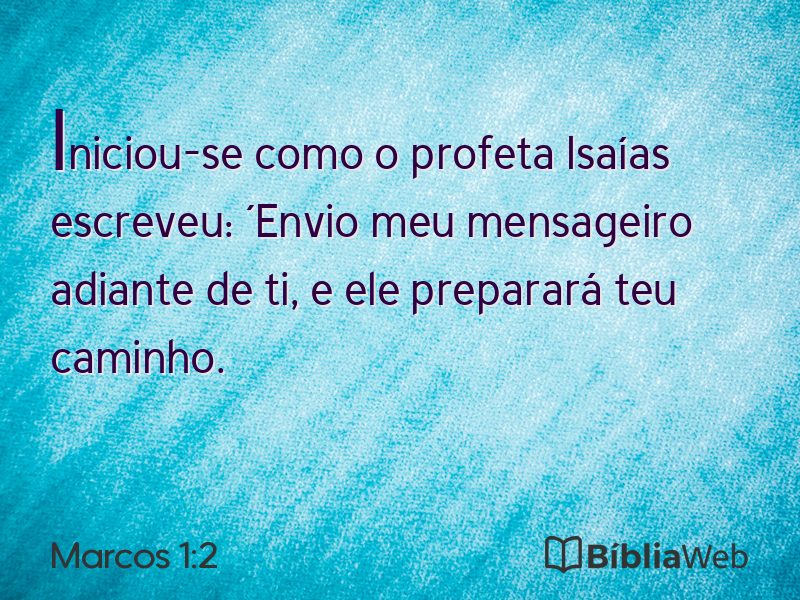 Marcos 1:2 em imagem para compartilhar