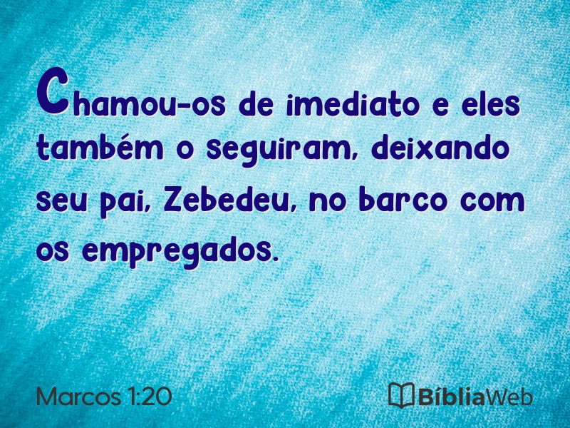 Marcos 1:20 em imagem para compartilhar