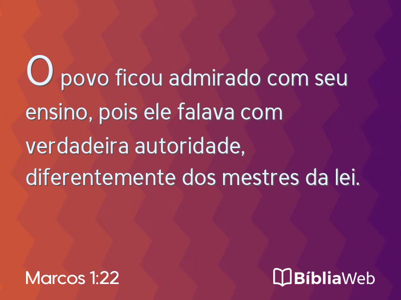 Marcos 1:22 em imagem para compartilhar