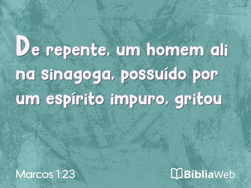Marcos 1:23 em imagem para compartilhar