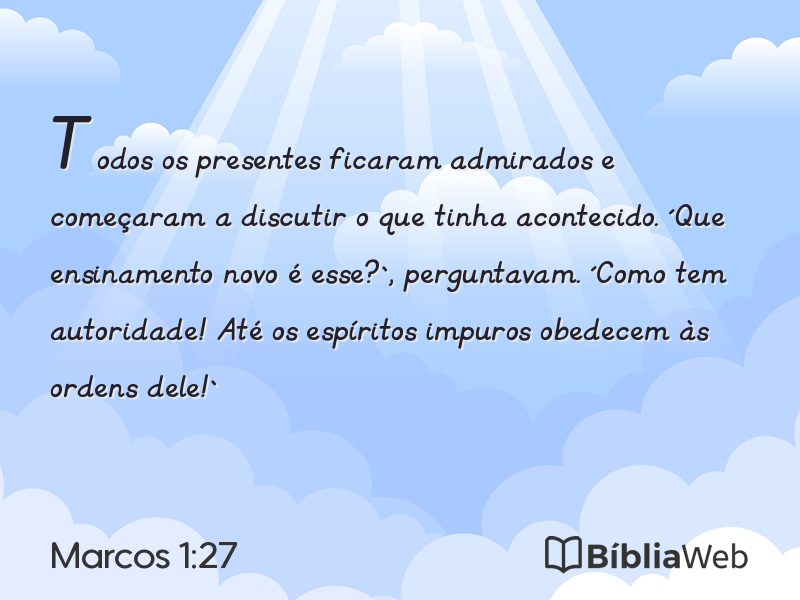 Marcos 1:27 em imagem para compartilhar