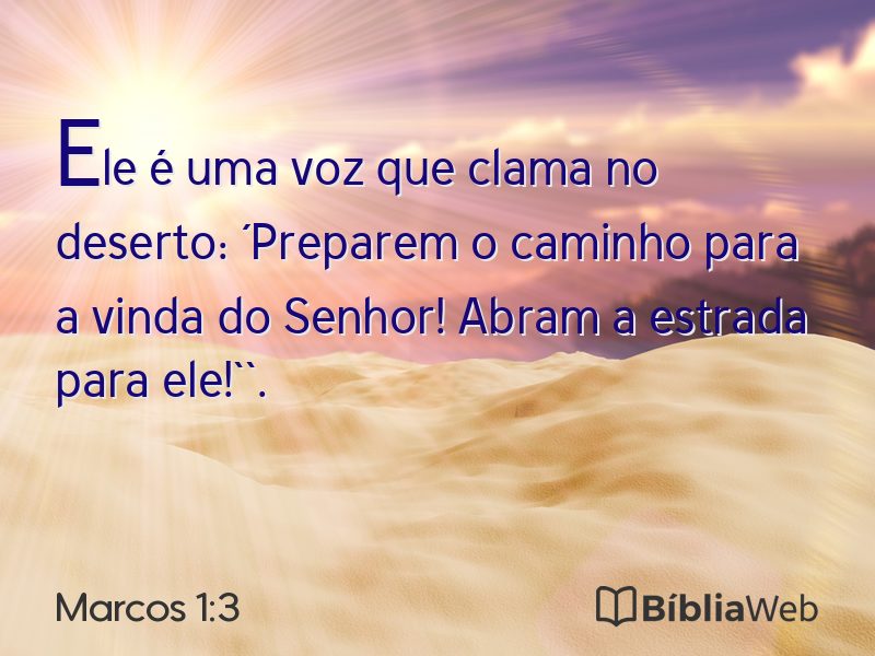 Marcos 1:3 em imagem para compartilhar