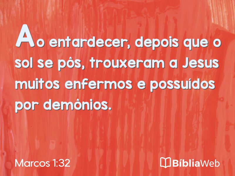 Marcos 1:32 em imagem para compartilhar