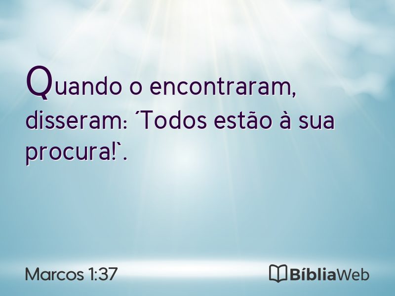 Marcos 1:37 em imagem para compartilhar