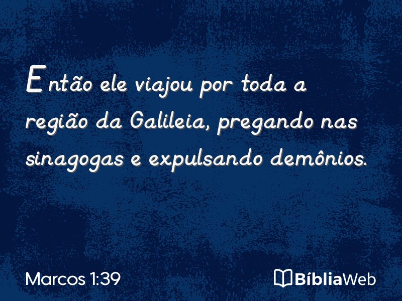 Marcos 1:39 em imagem para compartilhar