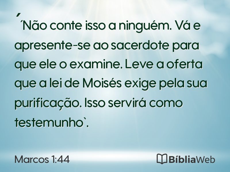 Marcos 1:44 em imagem para compartilhar