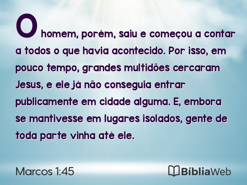 Marcos 1:45 em imagem para compartilhar