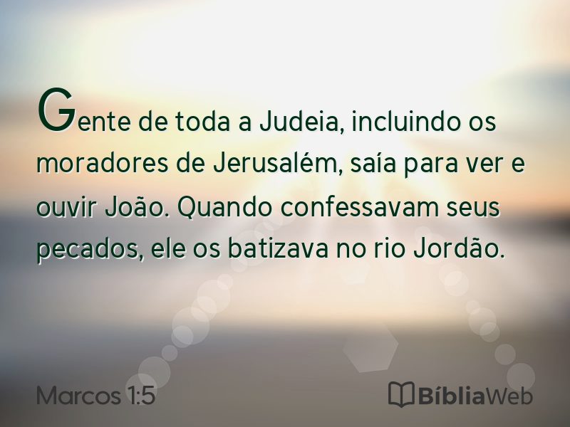 Marcos 1:5 em imagem para compartilhar