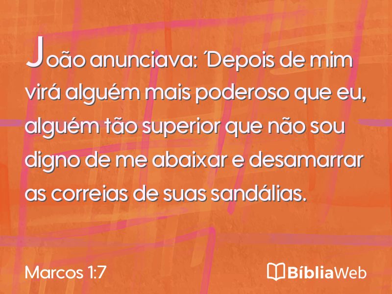 Marcos 1:7 em imagem para compartilhar