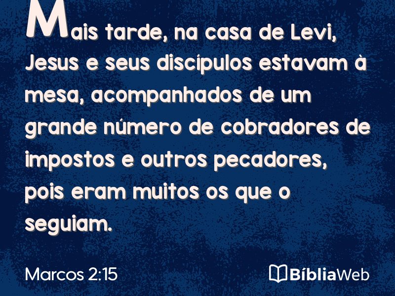 Marcos 2:15 em imagem para compartilhar