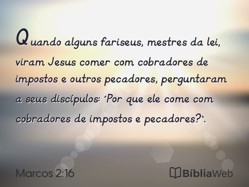 Marcos 2:16 em imagem para compartilhar