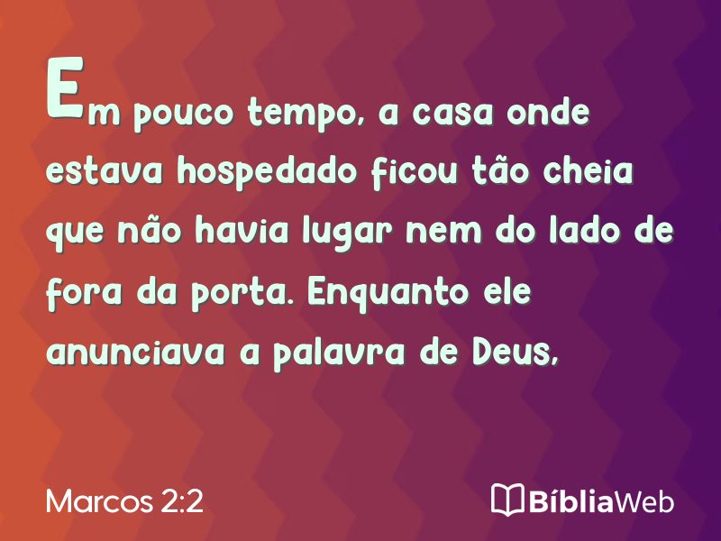 Marcos 2:2 em imagem para compartilhar