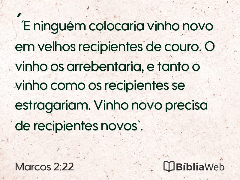 Marcos 2:22 em imagem para compartilhar