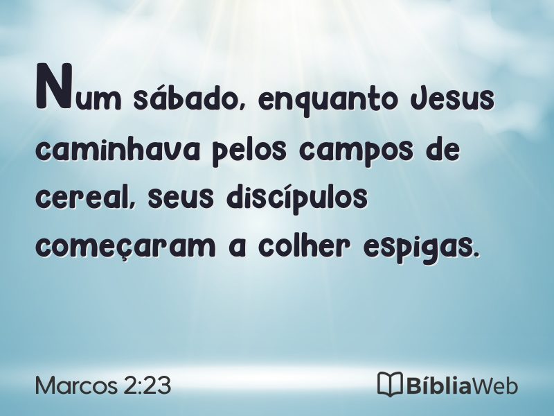 Marcos 2:23 em imagem para compartilhar