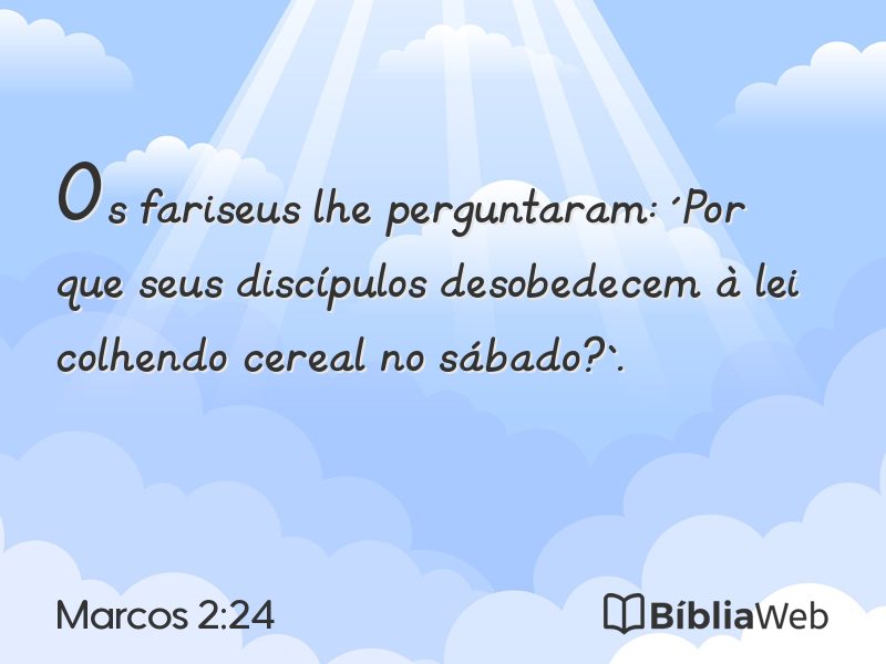 Marcos 2:24 em imagem para compartilhar