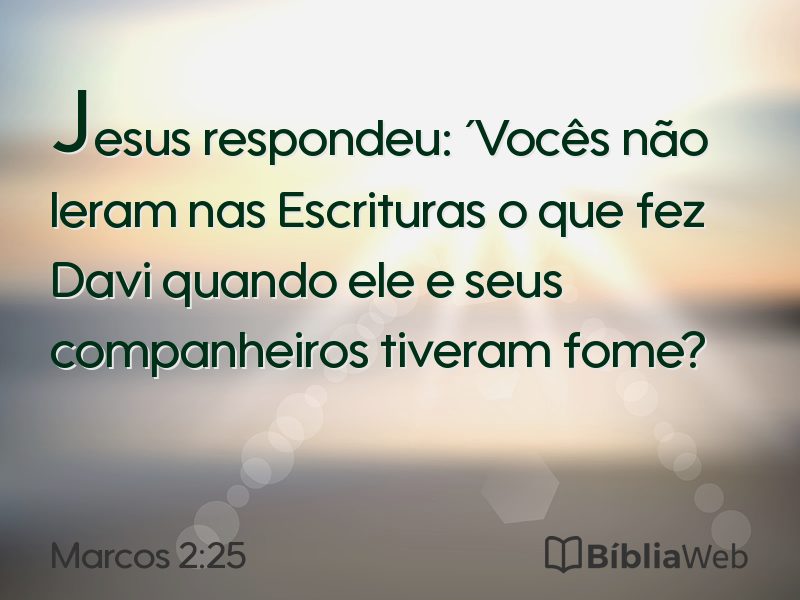 Marcos 2:25 em imagem para compartilhar