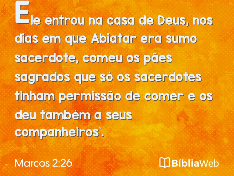 Marcos 2:26 em imagem para compartilhar