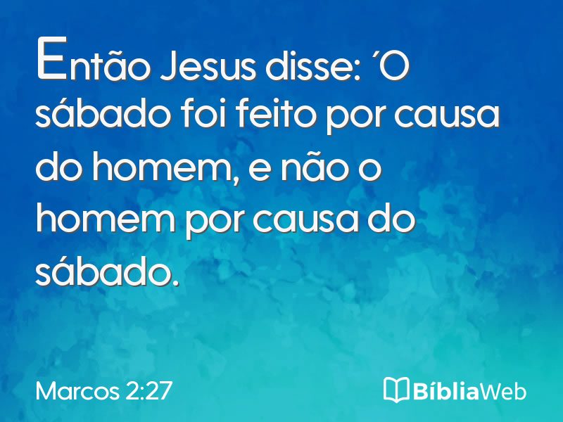 Marcos 2:27 em imagem para compartilhar