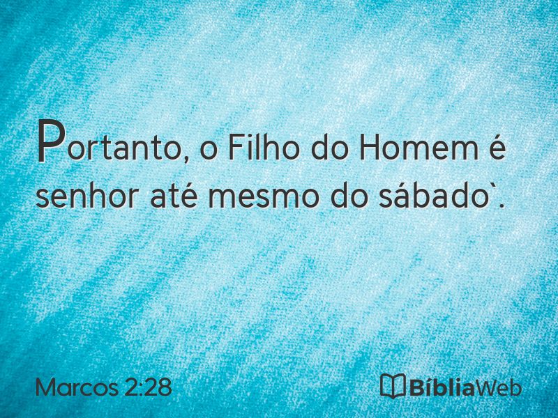 Marcos 2:28 em imagem para compartilhar