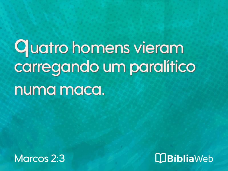 Marcos 2:3 em imagem para compartilhar