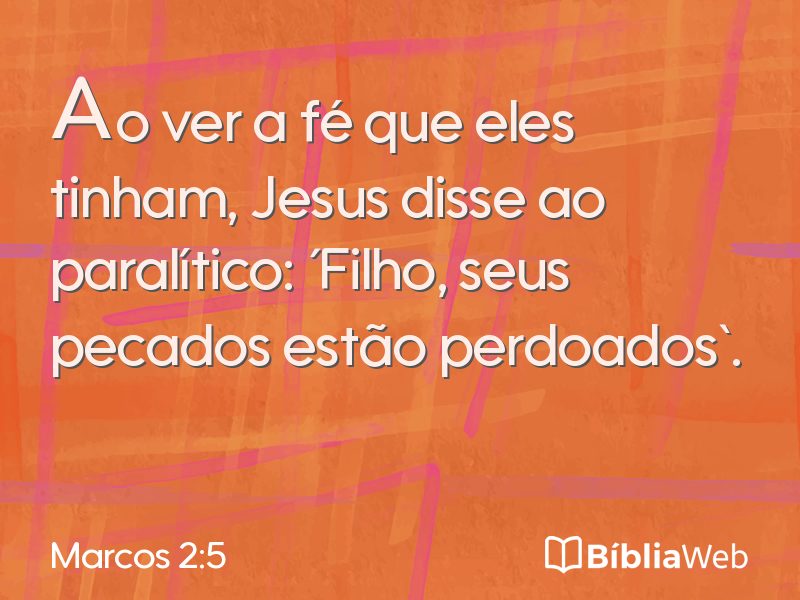 Marcos 2:5 em imagem para compartilhar