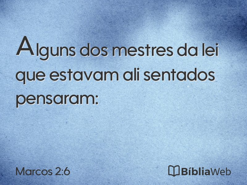 Marcos 2:6 em imagem para compartilhar