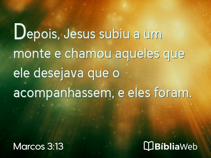 Marcos 3:13 em imagem para compartilhar