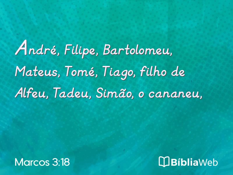 Marcos 3:18 em imagem para compartilhar
