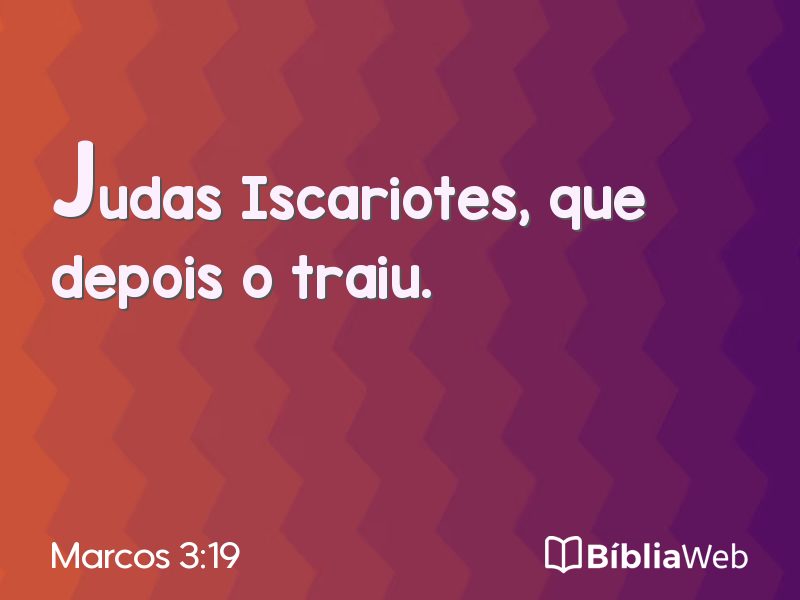 Marcos 3:19 em imagem para compartilhar