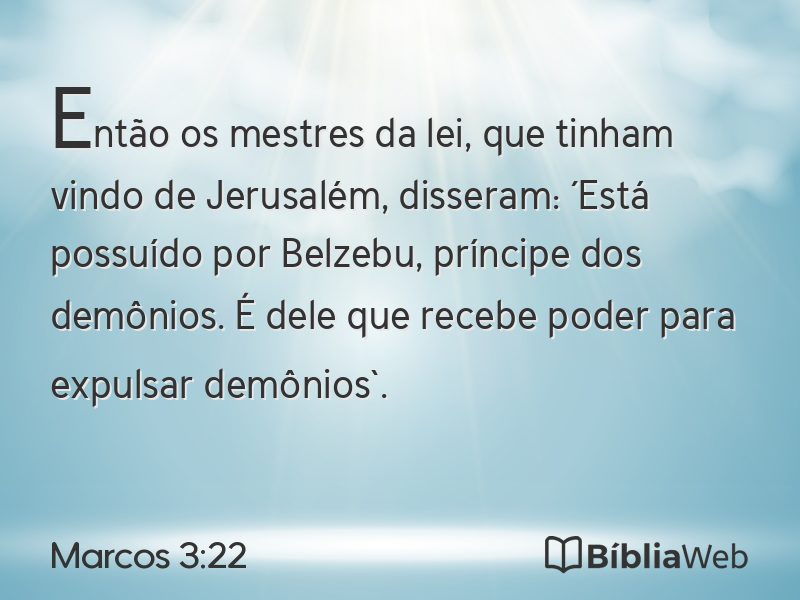 Marcos 3:22 em imagem para compartilhar