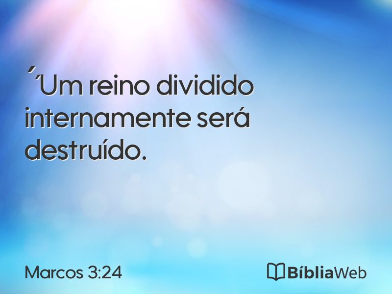 Marcos 3:24 em imagem para compartilhar