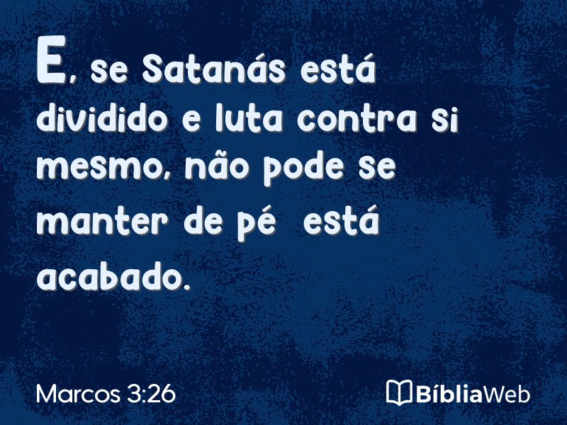 Marcos 3:26 em imagem para compartilhar