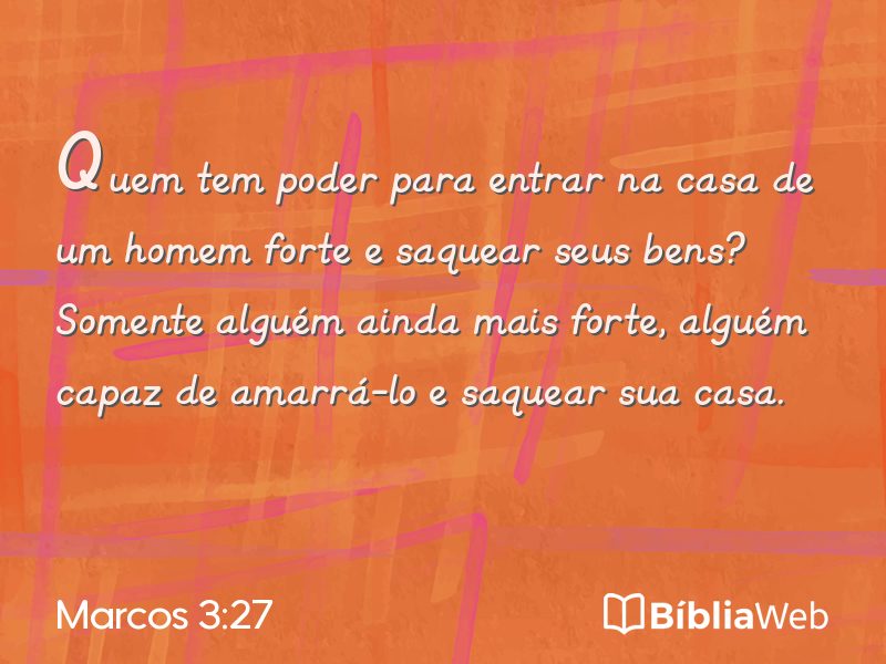 Marcos 3:27 em imagem para compartilhar