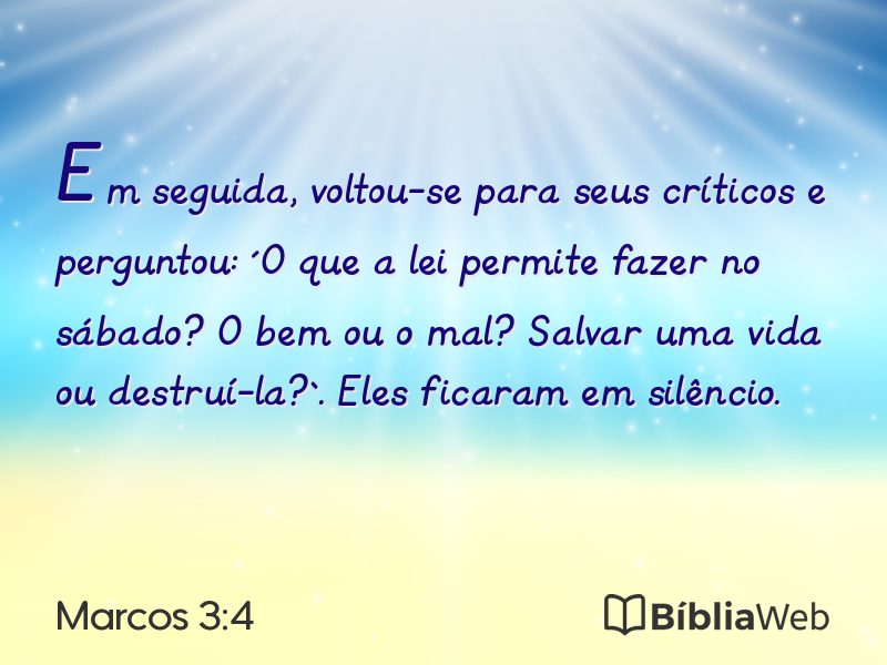 Marcos 3:4 em imagem para compartilhar
