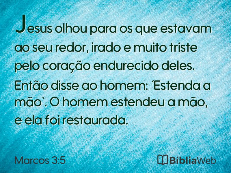 Marcos 3:5 em imagem para compartilhar