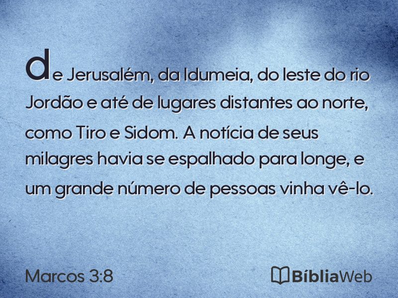 Marcos 3:8 em imagem para compartilhar