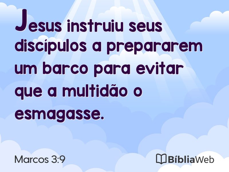 Marcos 3:9 em imagem para compartilhar