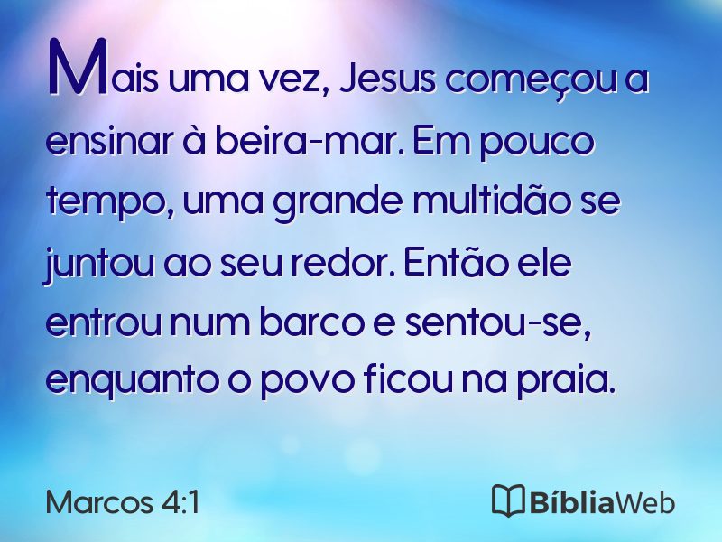 Marcos 4:1 em imagem para compartilhar