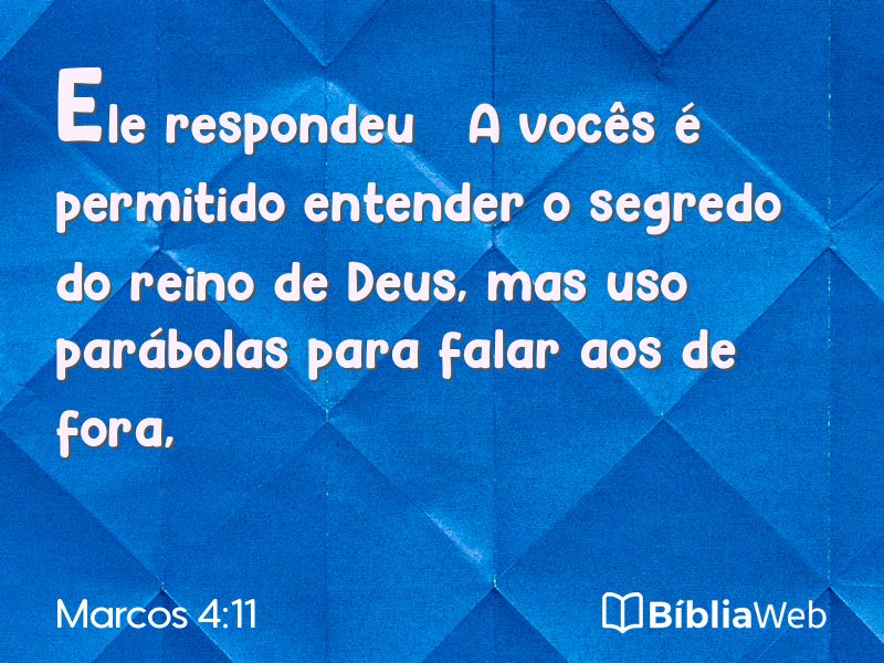 Marcos 4:11 em imagem para compartilhar