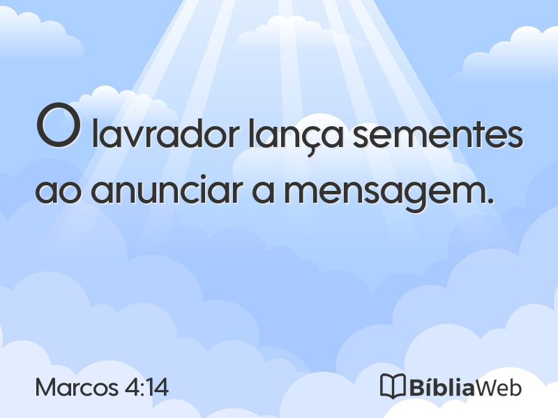 Marcos 4:14 em imagem para compartilhar