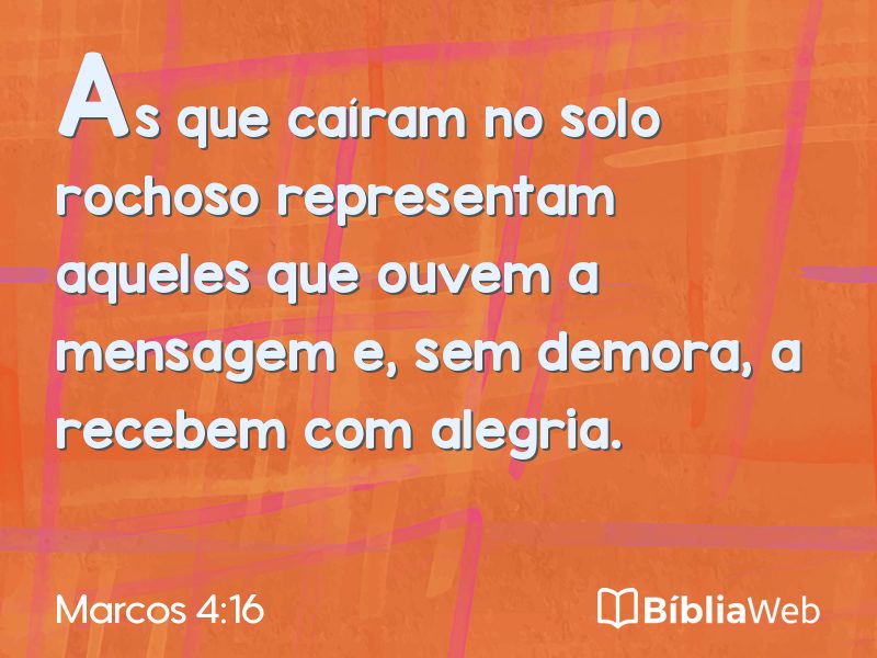 Marcos 4:16 em imagem para compartilhar